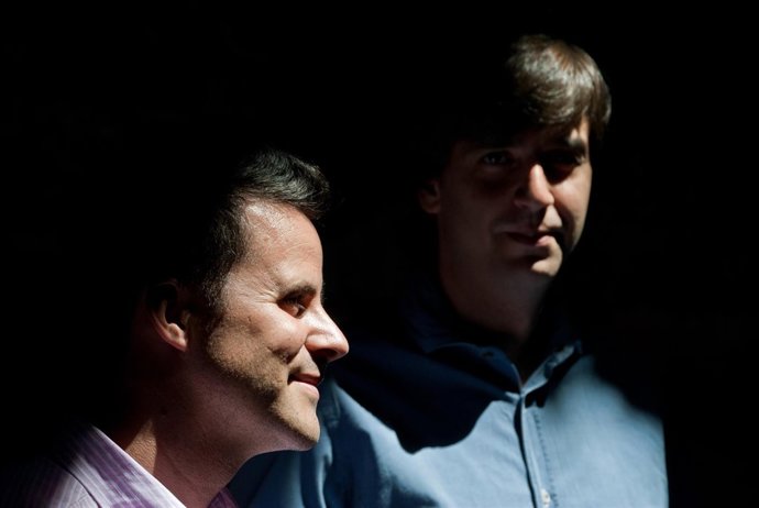 El cantaor Juan Pinilla y el poeta Fernando Valverde