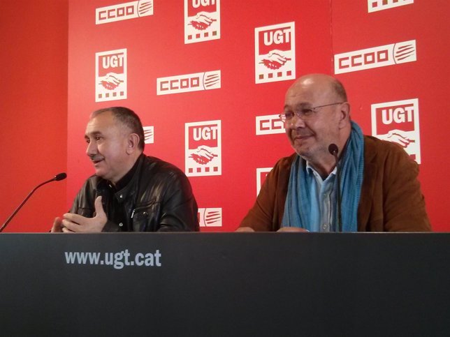 Los líderes de CC.OO y UGT, Joan Carles Gallego y Josep Maria Álvarez