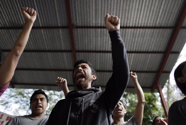 Manifestantes en México