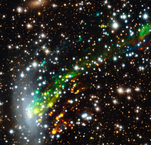 Captura de un choque de galaxias por el telescopio VLT de ESO