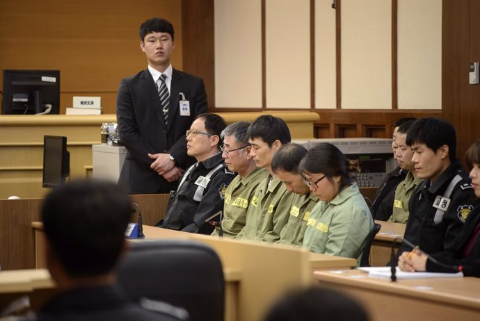 Sewol capitán Lee Joon-seok en el juicio