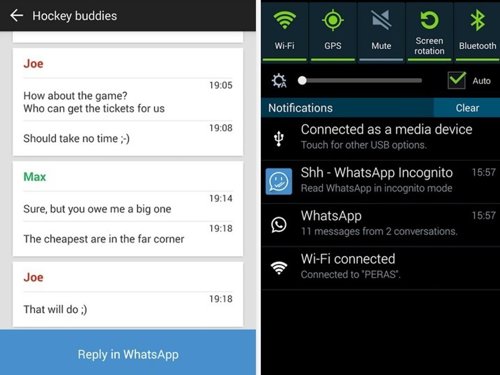 La aplicación Shh permite evitar el doble check azul de WhatsApp