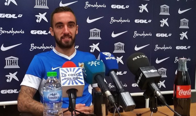 Sergi Darder, jugador del Málaga en rueda de prensa