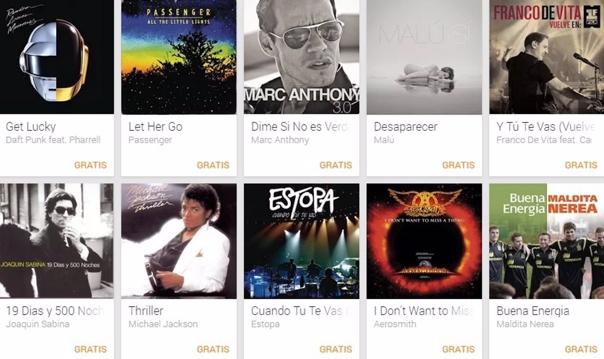 Google Play Music regala 10 canciones y un album de Rock