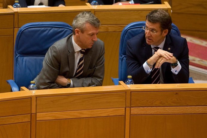 El presidente de la Xunta en el pleno del Parlamento