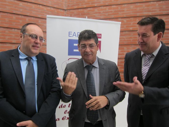 Diego Valderas, hoy junto a José María Algora y Manuel Sánchez Montero