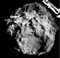 La sonda Philae capta la superficie de 67/P antes de aterrizar