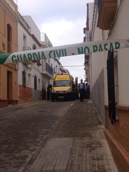 Vivienda afectada por el incendio de Arahal