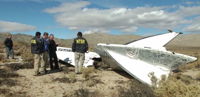 SpaceShipTwo después del accidente