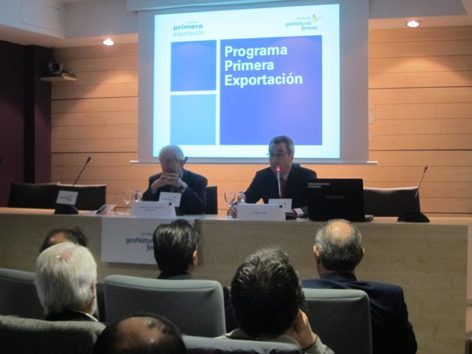 Francisco Bono y Martí Solà en la inauguración de 'Primera Exportación'.