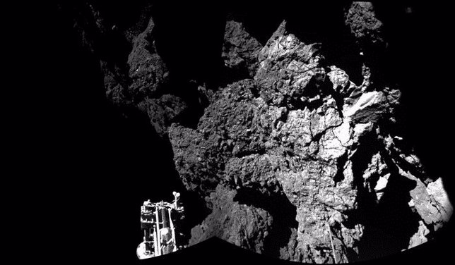 Imagen de Philae en el suelo del cometa