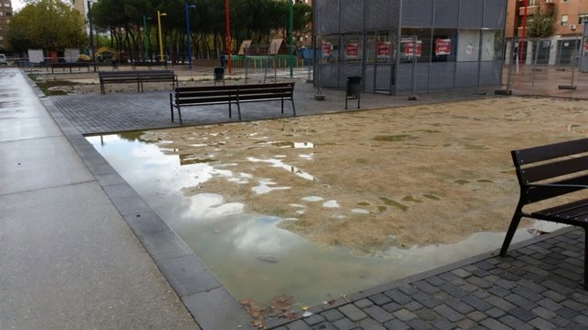 Arenero inundado en Primero de Mayo