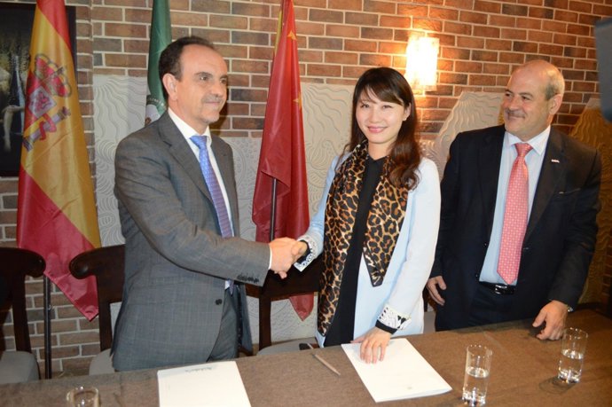 Firma de acuerdo con Shanghai Donghy International Travel Service.