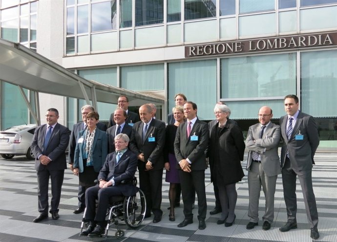 Goicoechea, con los miembros del programa Vanguard.