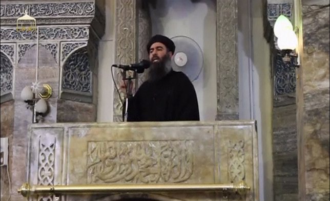 Abu Bakr al-Baghdadi, el líder de Estado Islámico, su única aparición pública.