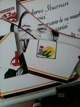 Placa de La pasionaria rota en Salar