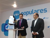 Moreno pide al PSOE que sea "valiente" y actúe de forma "inmediata" contra Chaves y Griñan tras el auto del TS