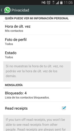 Desactivar doble tick azul de WhatsApp