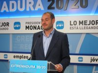 PP extremeño exige a PSOE, IU y PREx CREx que pidan "perdón de rodillas" a Monago por alimentar una "conspiración falsa"