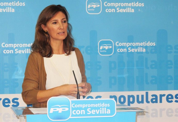 Alicia Martínez en rueda de prensa en Sevilla