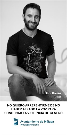 El actor malagueño Dani Rovira en una muestra contra los malos tratos