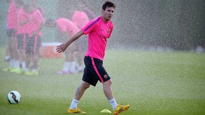 Messi entrenamiento Barcelona