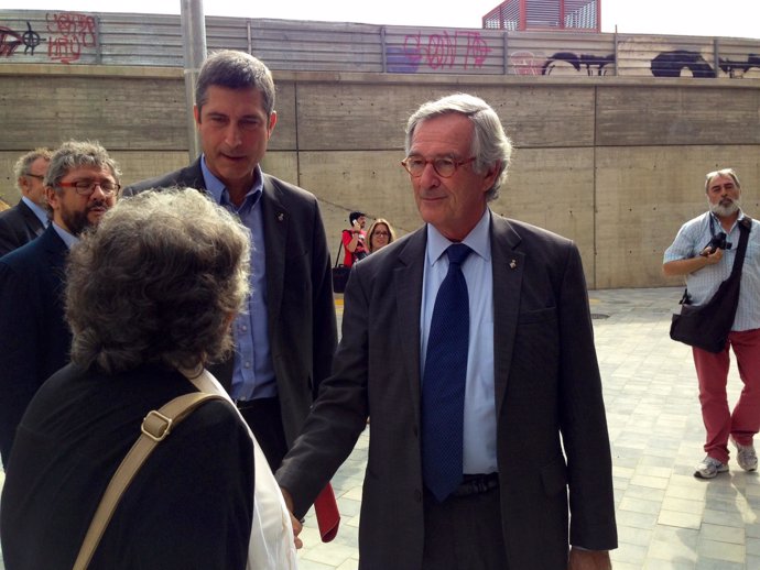 El alcalde de Barcelona, Xavier Trias, visita las obras de Sants