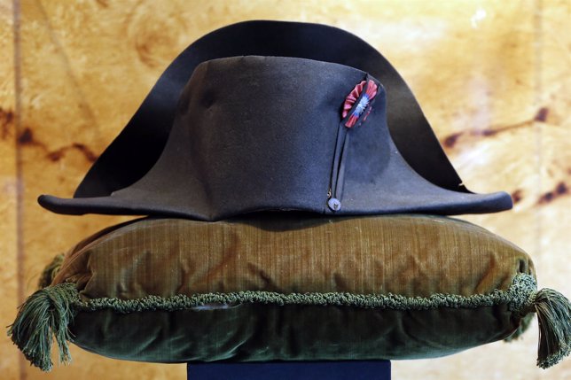 A black felt two-cornered hat belonging to French Emperor Napoleon Bonaparte is 