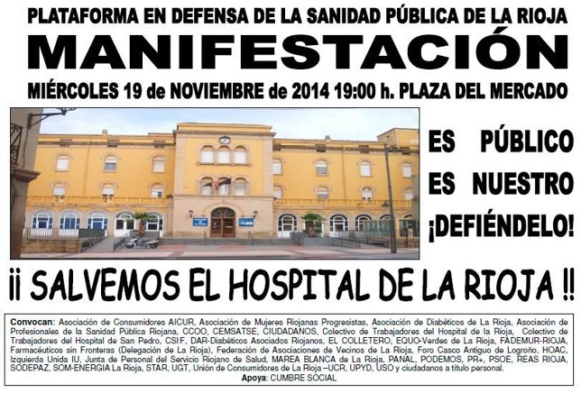 Manifestación de la Plataforma por la Sanidad Pública