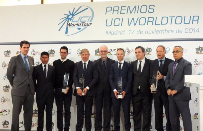 Entrega premios UCI World Tour 2014