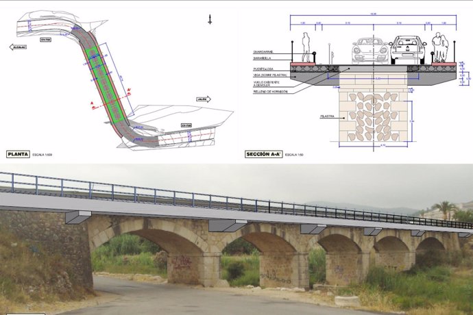 Puente sobre el río Xaló y su proyecto de mejora
