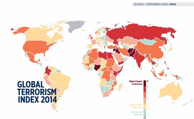 Mapa de riesgo terrorista
