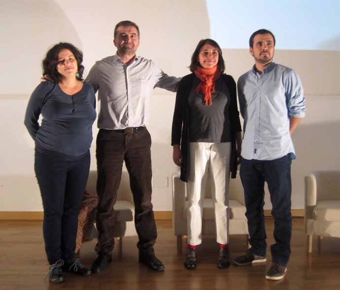 Amanda Meyer, Antonio Maíllo, Elena Cortés y Alberto Garzón IU en Málaga