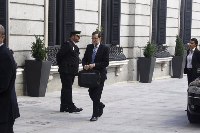 Mariano Rajoy llega al Congreso
