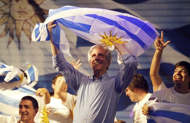 El candidato presidencial uruguayo Tabaré Vázquez