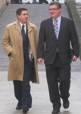 Jaume Matas junto a su abogado Miquel Arbona