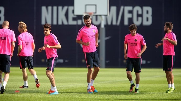 Piqué Bartra Sergi Roberto Barcelona entrenamiento