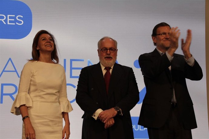 Cañete, Cospedal y Rajoy Presentación Candidatura PP
