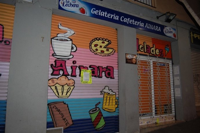 Bar precintado este martes en Badalona