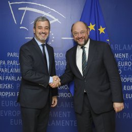 Jaume Collboni y Martin Schulz