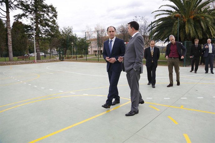 Diego en las nuevas instalaciones de Hoz de Anero