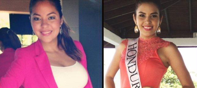 L Miss Honduras Mundo María José Alvarado Muñoz y su hermana Sofía 