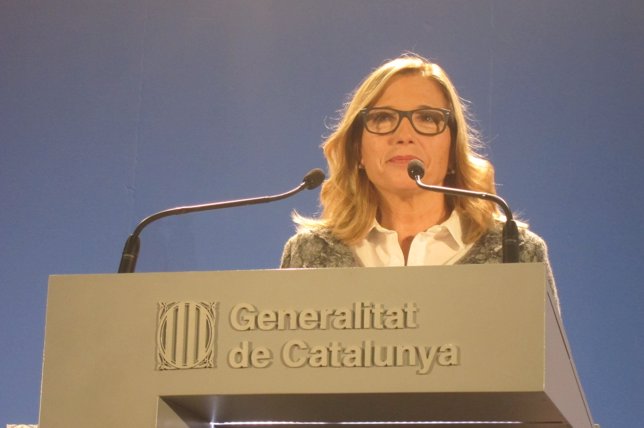 La consellera Joana Ortega en la segunda comparecencia del 9N