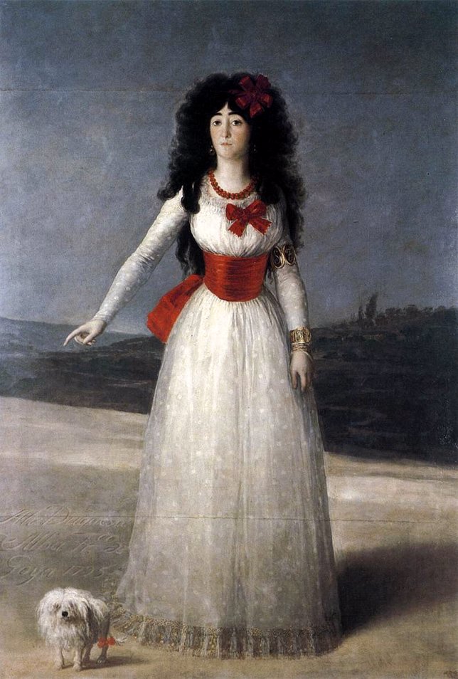 Duquesa de alba de blanco