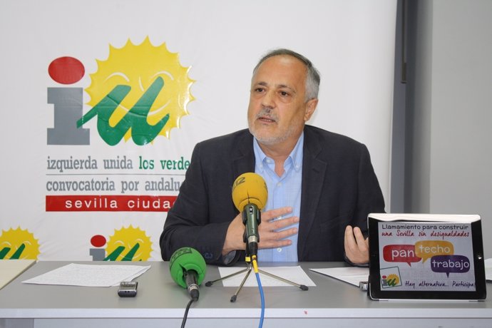 El portavoz de IU en el Ayuntamiento de Sevilla, José Manuel García