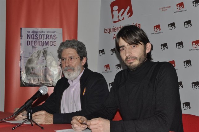 Adolfo Barrena y Álvaro Sanz, de IU-Aragón. 