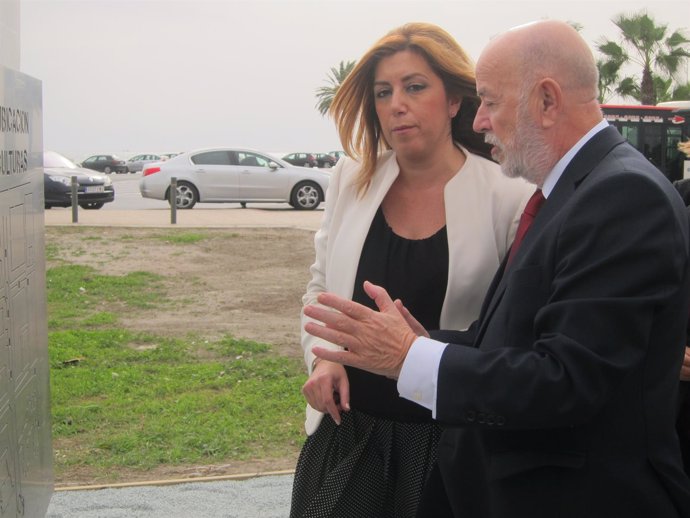 Susana Díaz junto al rector de la UAL, Pedro Molina