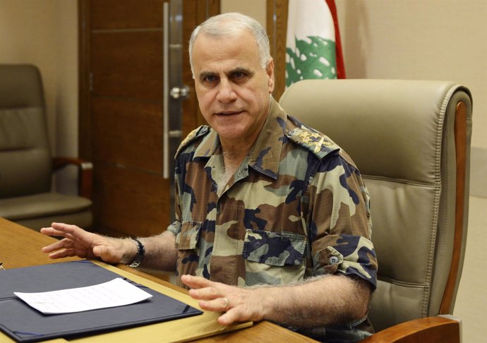 El Jefe del Estado Mayor del Ejército de Líbano, Jean Kahwaji.
