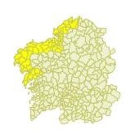 Alerta por lluvias para el sábado 22 de noviembre en Galicia.