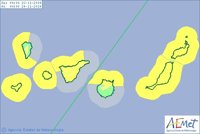 La Aemet activa el nivel amarillo en Canarias por fuertes vientos